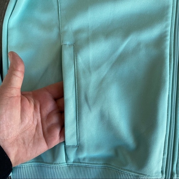 The North Face Full Zip Retro Track Jacket Mint White Size Large Varsity Stripes - Picture 9 of 13